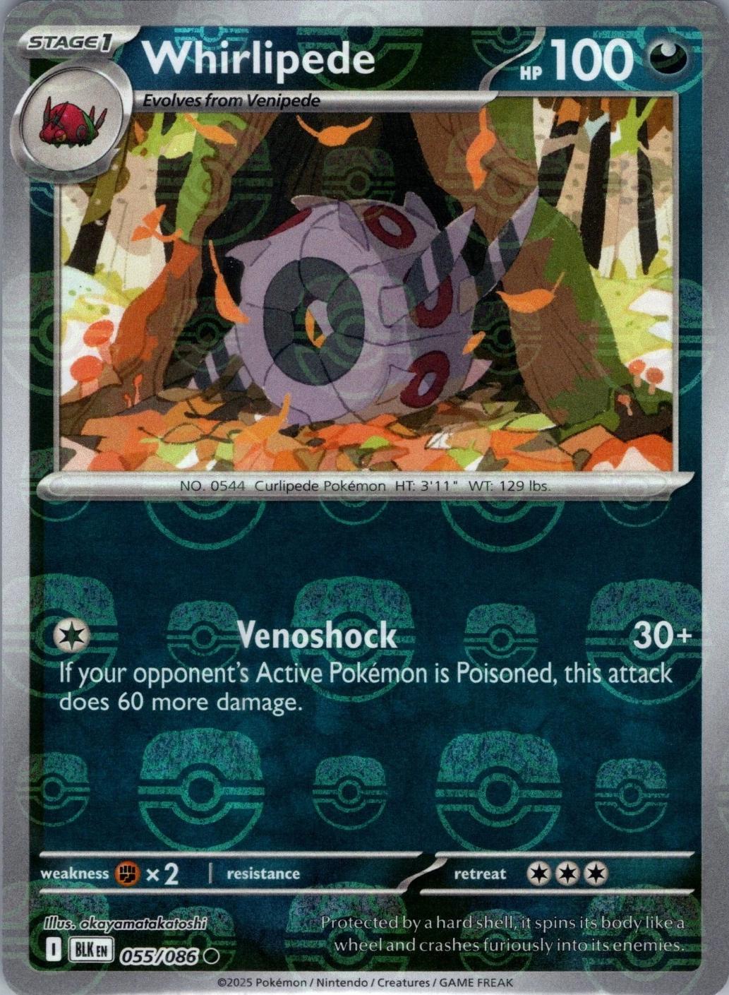 Black Bolt Whirlipede [Master-Ball] Pokémon card